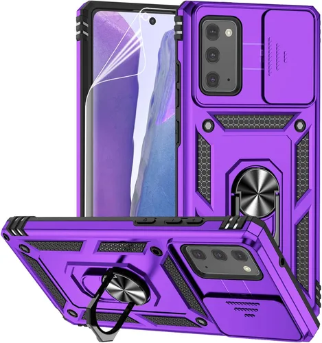 Vista 11 de Funda para Samsung Galaxy Note 20 con cubierta para lente de cámara, protector de pantalla HD, resistente a caídas de grado militar, soporte