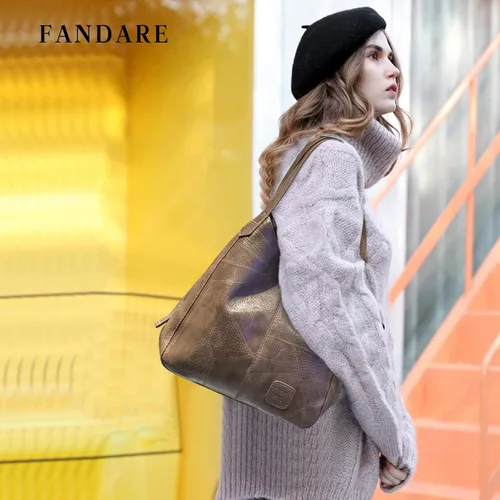 Vista 2 de FANDARE Bolsos de moda para mujer, impermeables, con asa superior, bolsa de hombro