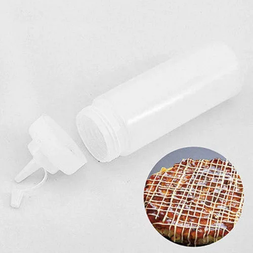 Vista 6 de EORTA Paquete de 3 botellas de plástico para condimentos con tapas de punta, botella grande de 32 onzas para salsa, ketchup mostaza, aceite
