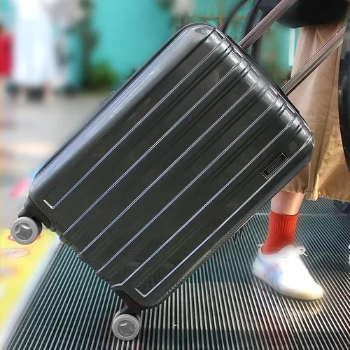 Vista 5 de Adorila Paquete de 8 fundas de silicona resistentes para maletas de equipaje, fundas de silicona resistentes para ruedas giratorias, fundas