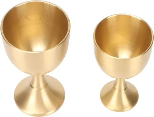 Vista 3 de Copa de vino Cáliz Latón Vintage Hecho a mano Rey Real Fantasía Real Vasos en relieve Copa Boda Gótica con Embalaje Clásico Copas Vintage Rey Arturo