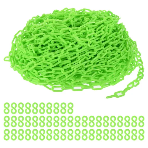 Vista 15 de PATIKIL Eslabones de Cadena de Plástico, Cadenas de Seguridad de 200 Pies, Cadenas de Plástico Negro para Barreras, Control de Multitudes, Líneas