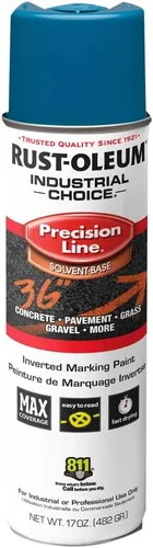 Vista 2 de Rust-Oleum 203035-12PK Pintura en aerosol invertida industrial a base de agua, 17 onzas, naranja alerta APWA, paquete de 12 unidades APWA Alerta