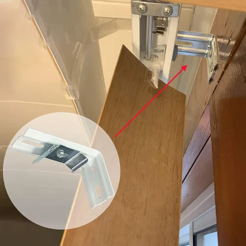 Vista 6 de 6 clips verticales para persianas verticales de 3 pulgadas de longitud para persianas verticales con ancho de barandilla de 1-1/2 pulgadas