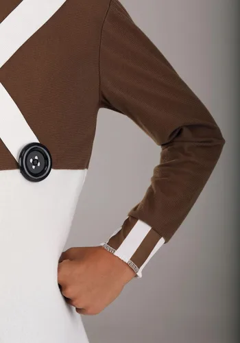 Vista 4 de Willy Wonka Oompa Loompa - Disfraz infantil con calentadores de piernas a rayas, uniforme de fábrica de chocolate, con licencia