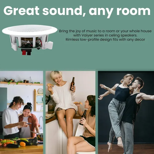 Vista 8 de Technical Pro Kit de sistema de cine en casa Receptor amplificador Bluetooth de 2000 W con 4 altavoces de techo de pared de 6.5 pulgadas y 200