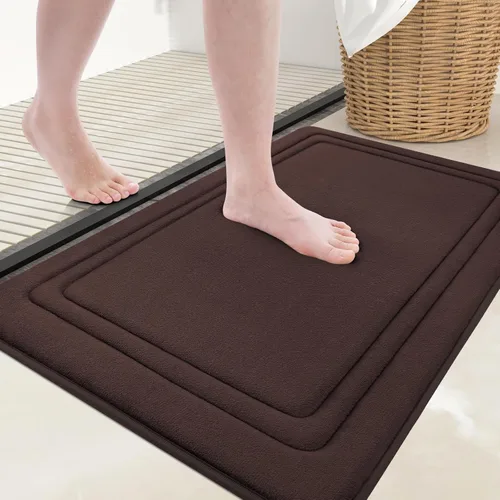 Vista 30 de Grandaily Alfombra de Baño de Espuma Viscoelástica 24x16, Ultra Suave, Antideslizante y Absorbente, Alfombras de Baño Lavables a Máquina y Secables