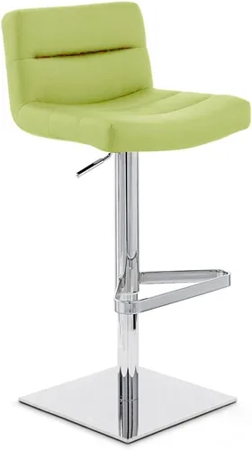 Vista 9 de Zuri Muebles enrejado ajustable altura giratoria taburete de bar sin brazos con base cromada - negro