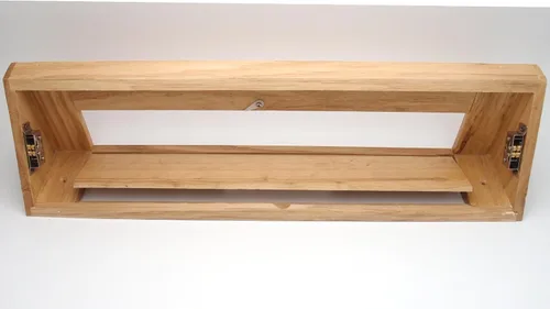 Vista 3 de Registro de zócalo de madera de 18 pulgadas - Ventilación de suministro de aire preacabada de madera de roble rojo decorativo - cubierta de conducto