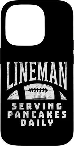 Vista 17 de Funda de regalo para iPhone 16 Ofensive Lineman Serving Pancakes Daily Football