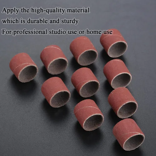 Vista 4 de 100 unids bandas de lijado 320 grit tambores mangas para DREMEL herramientas rotativas 4.7 in Polishing sand sleeve accessories, durable abrasive