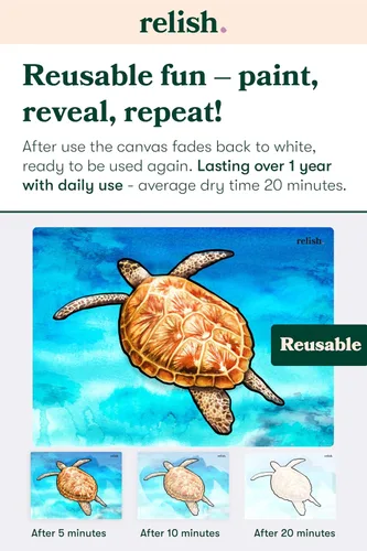Vista 4 de Relish - Actividades Aquapaints para personas mayores - Paquete de 5 juguetes reutilizables para pintar al agua, vida oceánica, productos calmantes
