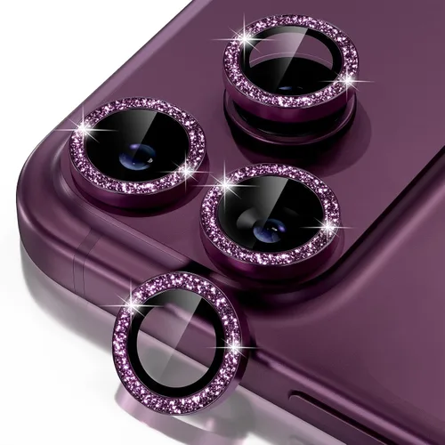 Vista 30 de Misea Protector de lente de cámara compatible con el teléfono 17 Pro/Phone 17 Pro Max, protector de lente de cámara de vidrio templado Ultra-HD Negro