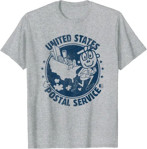 Vista 10 de USPS Camiseta Mr Zip US Postal Service, Gris Gris Oscuro