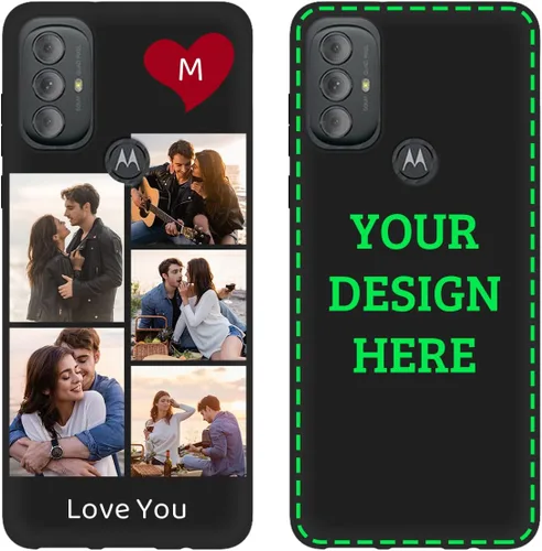 Vista 11 de Funda de teléfono con foto personalizada para Motorola Moto G Power 2022 con imagen, texto, logotipo, nombre, funda negra suave, regalo único