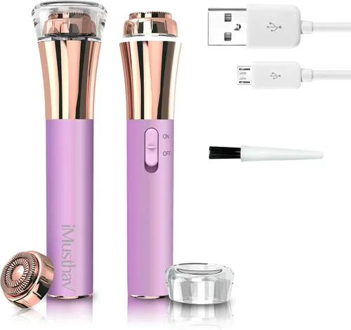 Vista 18 de Depilación facial para mujeres, removedor de vello facial eléctrico sin dolor e impecable, afeitadora facial y recortadora para labio superior