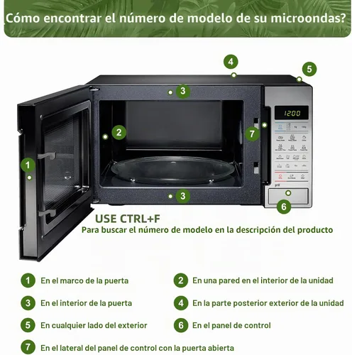 Vista 6 de Plato giratorio para microondas de 10.5 pulgadas compatible con Emerson 252100500497, placa de vidrio de repuesto para microondas de 10 1/2 pulgadas