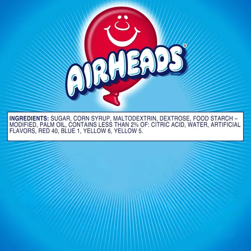 Vista 9 de Airheads Barras de caramelo de tamaño completo, cereza, caja de 36