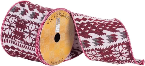 Vista 21 de Vickerman Cinta de Navidad con borde de alambre con estampado de abedul de 2.5 pulgadas x 10 yardas, algodón, blanca, cinta de corteza de abedul