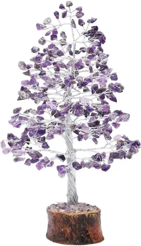 Vista 9 de Árbol de la vida de chakras de aventurina amarilla, árbol de cristal para energía positiva, decoración de Feng Shui, árbol de piedras preciosas