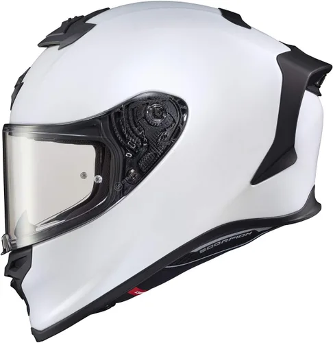 Vista 12 de ScorpionEXO R1 Air Casco de Motocicleta de Cara Completa con Escudo Pinlock y Bolsillos para Altavoces Listos para Bluetooth DOT ECE Sólido