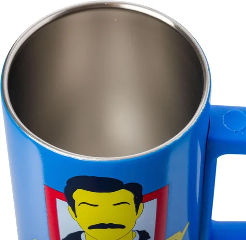 Vista 5 de Silver Buffalo Ted Lasso Garbage Water - Taza de café de acero inoxidable de doble pared con asa, 15 onzas