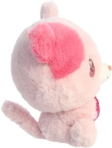 Vista 3 de Aurora Encantador gato lenticular enamorado de peluche – Cambio de color – Juego interactivo – Rosa 6 pulgadas