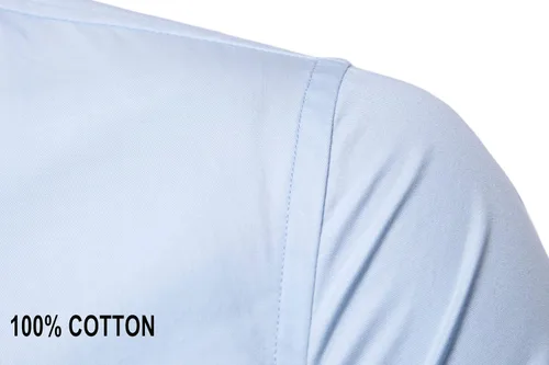Vista 3 de MUSE FATH Camisa de vestir de algodón de manga corta para hombre