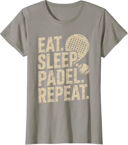 Vista 53 de Camiseta Eat Sleep Padel Repeat Padel Jugador de Tenis