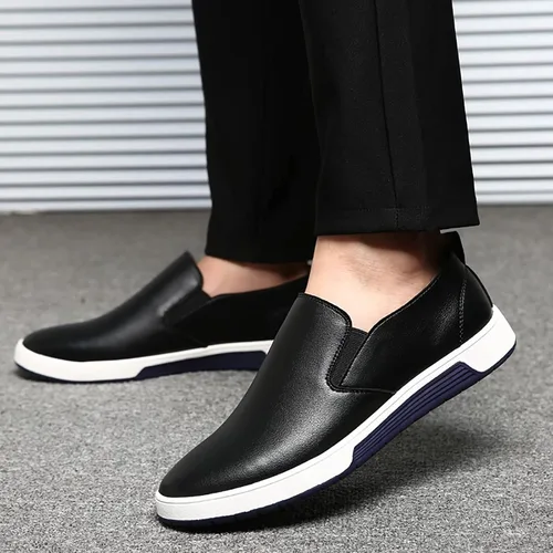 Vista 7 de BSROT Zapatos Oxford casuales para hombre, zapatos de vestir con cordones, cómodos zapatos deportivos de moda