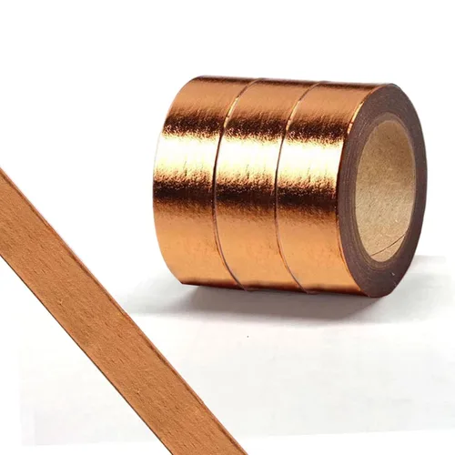 Vista 10 de Cinta Washi de papel de aluminio sólido, cinta adhesiva decorativa autoadhesiva, cinta de arte gráfico, envoltura de cinta gráfica Washi DIY