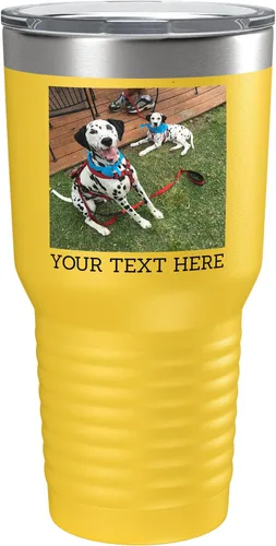 Vista 15 de Vaso personalizado de 30 onzas (17 colores) con foto impresa con aislamiento térmico de acero inoxidable recubierto de polvo con tapa, regalo