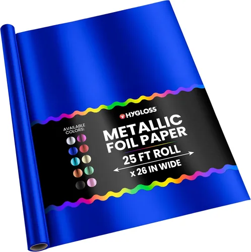 Vista 17 de Hygloss Products - Papel de aluminio metálico brillante, hojas de 20 x 26 pulgadas para artes, manualidades y envoltura de Navidad