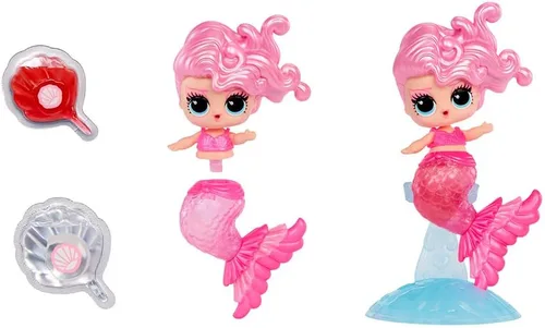 Vista 6 de LOL Surprise Mermaids Makeover Magic Tots con brillo de labios maquillaje DIY usable para ti y tu muñeca, juego acuático divertido, regalo