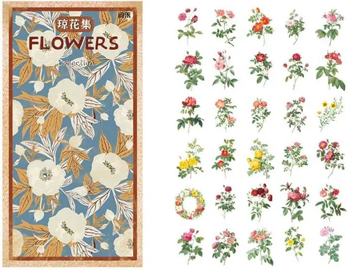 Vista 5 de Kawaii Scrapbook Washi - Juego de 180 calcomanías adhesivas para álbumes de recortes, planificador de álbumes de recortes, diario, manualidades