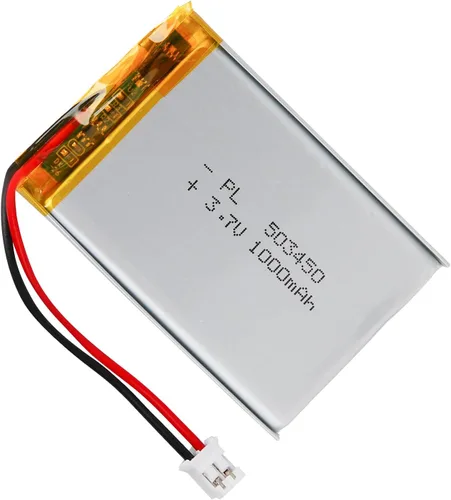Vista 20 de Batería Lipo de 3.7V 1000mAh 102050 Batería recargable de polímero de litio con conector JST PH2.0.000 in para altavoz Bluetooth, GPS, reloj