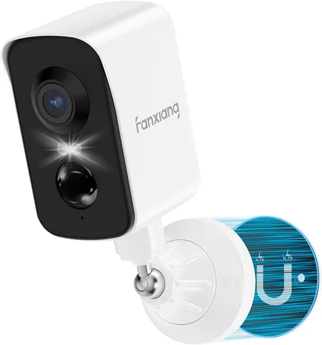 Vista 10 de fanxiang Cámara de seguridad inalámbrica 2K con batería recargable para exteriores, WiFi, rotación panorámica de 300°, detección de movimiento AI