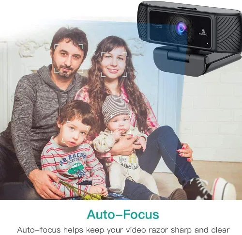 Vista 6 de NexiGo Cámara web AutoFocus 1080P con micrófono y cubierta de privacidad, cámara web USB de transmisión empresarial, Plug and Play, para clase