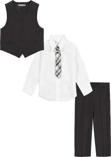 Vista 14 de Van Heusen Conjunto de chaleco formal de 4 piezas para bebés, chaleco, pantalones, camisa de vestir con cuello y corbata