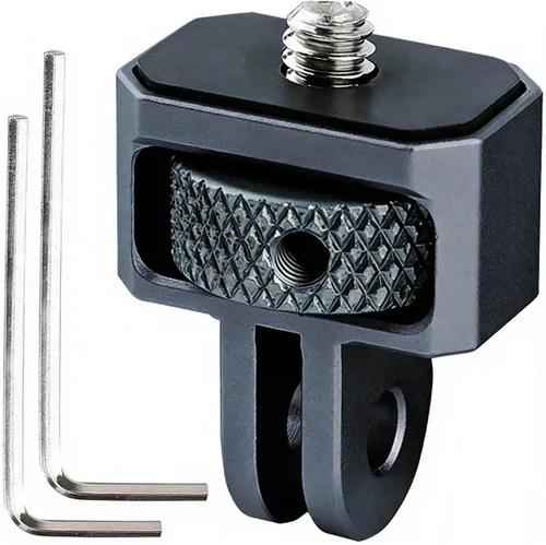 Vista 8 de Adaptador de trípode de cámara de aluminio 1/4"-20 Adaptadores de montaje de conversión compatibles con cámaras de acción Gopro Insta360 y otros