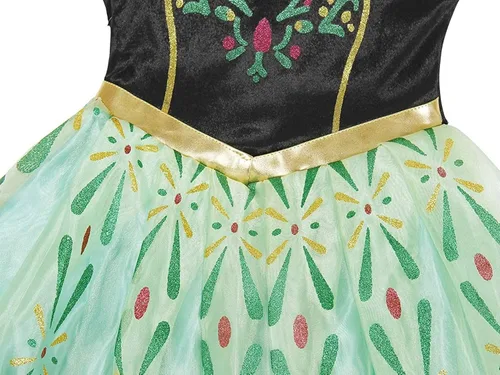 Vista 3 de Xinfenglai Disfraz de princesa para niñas verdes