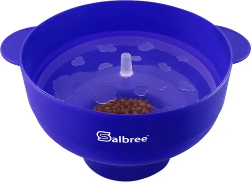 Vista 7 de Salbree Tazón plegable de silicona para hacer palomitas de maíz para Azul