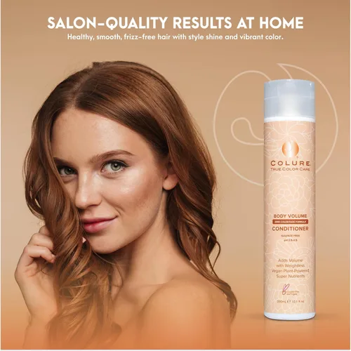Vista 8 de COLURE Acondicionador de volumen corporal, 10 onzas líquidas, tratamiento capilar engrosante sin peso para cabello fino dañado, hidratante vegano