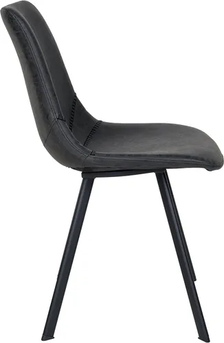 Vista 5 de LeisureMod Markley - Silla de comedor, color negro carbón
