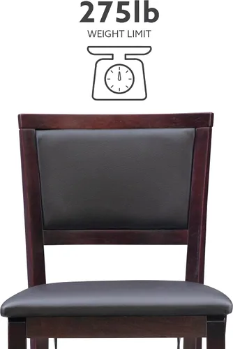 Vista 13 de Linon Faulkner - Taburete plegable de 24 pulgadas, color marrón oscuro y espresso
