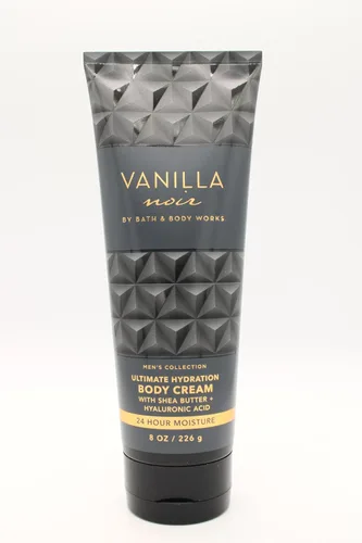 Vista 2 de Vanilla Noir, Bath and Body, crema corporal de hidratación definitiva para hombres, 8 onzas
