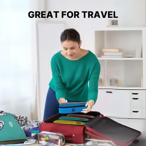 Vista 9 de Cubos de embalaje delgados para maletas, juego de 5 cubos de equipaje para viajes, bolsas organizadoras de maleta, cubos de viaje organizadores