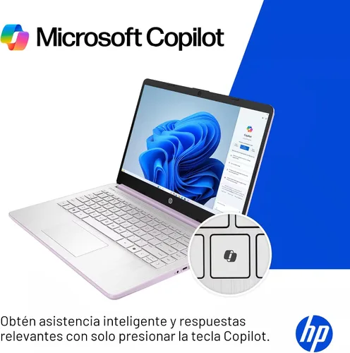Vista 6 de HP Computadora portátil ultra ligera de 14 pulgadas 2026 Premium, MS Office, Copilot AI, CPU Intel de 4 núcleos, RAM DDR5 de 4 GB, almacenamiento