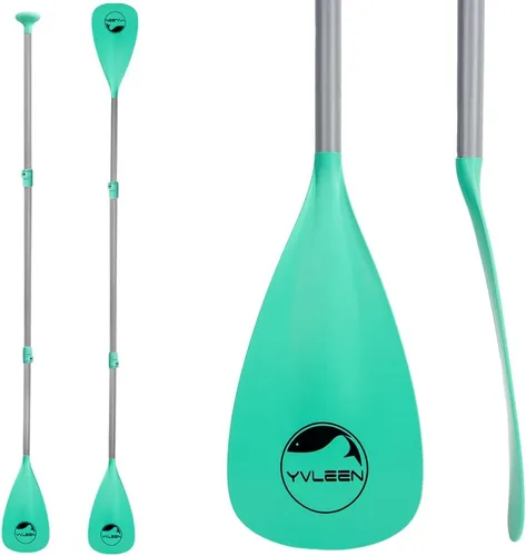 Vista 8 de YVLEEN SUP Paddle Board Paddle,Stand Up Paddleboard Paddles Paletas de aluminio ajustable 4 piezas flotante Kayak Paddle,Paleta convertible