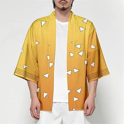 Vista 2 de IDS Home Disfraz de cosplay de Kimetsu no Yaiba de Halloween Haori